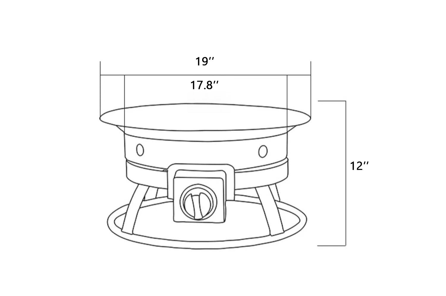 Propane Firepit 58,000 BTU - Horti Cubic