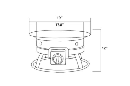 Propane Firepit 58,000 BTU - Horti Cubic